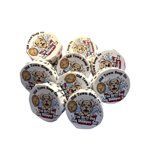 Old Town Soap Co. "You Dirty Dog" Dog Shampoo Bar Dog Puppy Wash Bath Soap - Picture 3 of 5